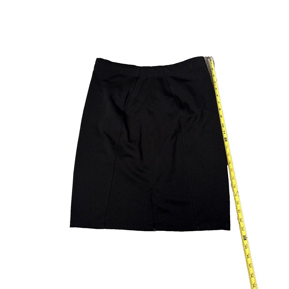 Daisy Fuentes Women's Black Onyx Pull-On mini pencil Skirt with Back Slit Large - Picture 12 of 14